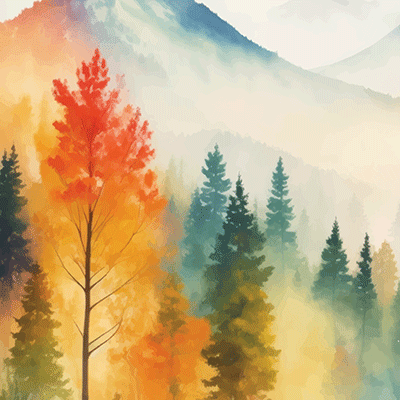 Autumn Reflections: Autumn Mountains