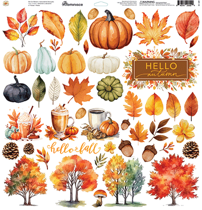 Autumn Reflections: Autumn Reflections 12x12 Sticker