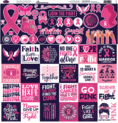 Breast Cancer Awareness: Breast Cancer Awareness 12x12 Sticker