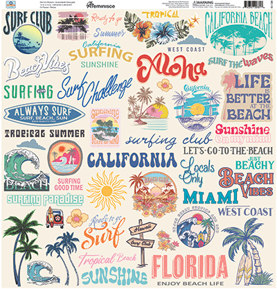 Beach Life: Beach Life 12x12 Sticker