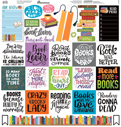 WS Book Lover: Book Lover 12x12 Sticker