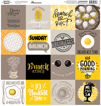 WS Breakfast and Brunch: Breakfast and Brunch 12x12 Sticker