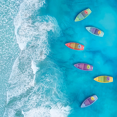 Beach Vibes: Boat Rainbow