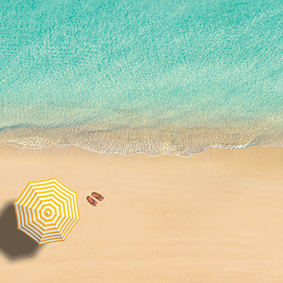 Beach Vibes: Yellow Umbrella