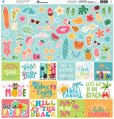 Beach Vibes: Beach Vibes 12x12 Sticker