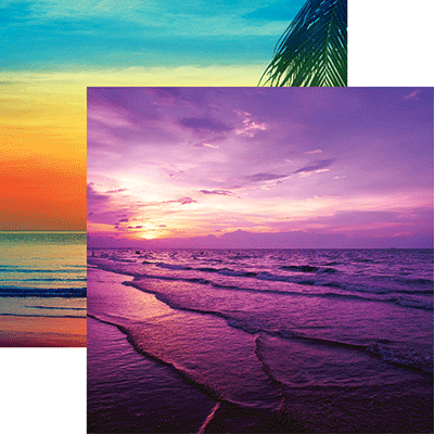 Coastal Serenade: Purple Sunset