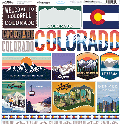 Colorado: Colorado 12x12 Sticker