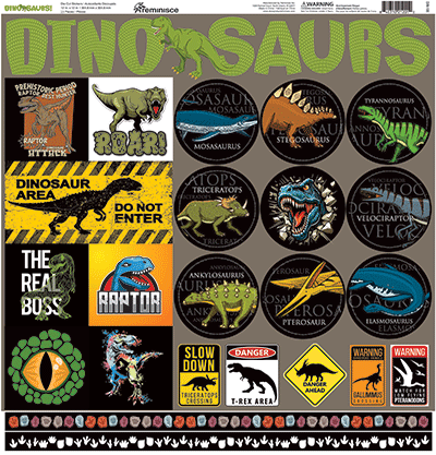 WS Dinosaurs: Dinosaur 12x12 Sticker