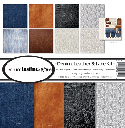 Denim, Leather, and Lace: Denim, Leather, Lace 12x12 Sticker - Designs ...