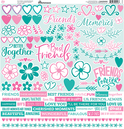Friends Forever: Friends Forever 12x12 Sticker