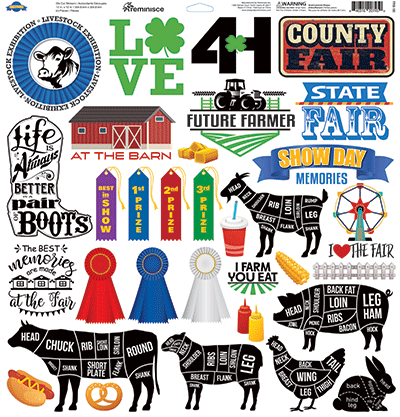 Farm Animals: Farm Animals 12x12 Sticker