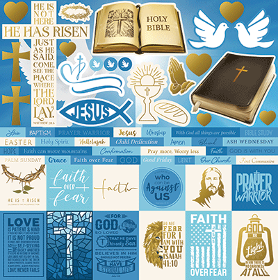 Faith: Faith 12x12 Sticker