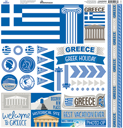 Greece: Greece 12x12 Sticker