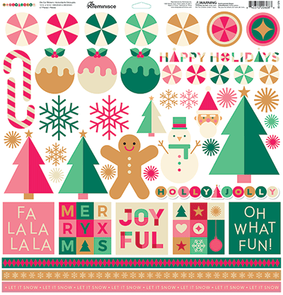 Holly Jolly: Holly Jolly 12x12 Sticker