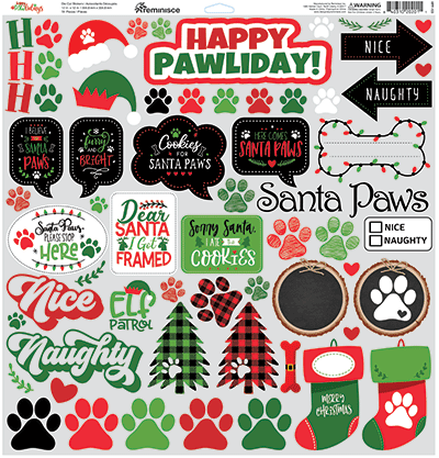 WS Happy Pawlidays: Happy Pawlidays 12x12 Sticker