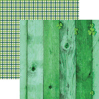 Irish Kiss: Shamrock on Green Wood