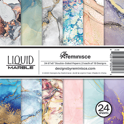 Liquid Marble: Liquid Marble 6x6 Paper Pad - Designs By Reminisce