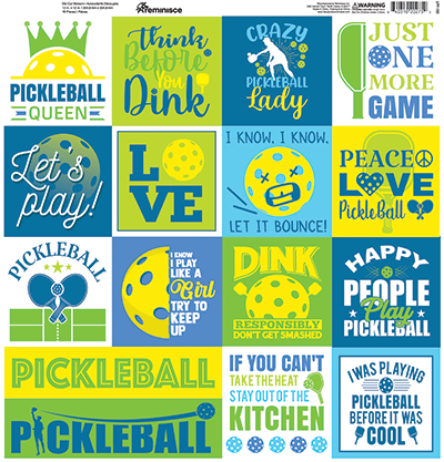 Let's Play! Pickleball: Let's Play! Pickleball 12x12 Sticker
