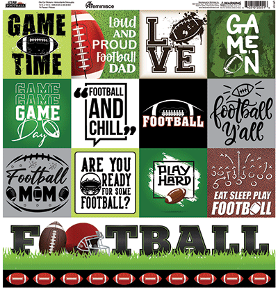 Let's Play! Football: Let's Play! Football 12x12 Sticker
