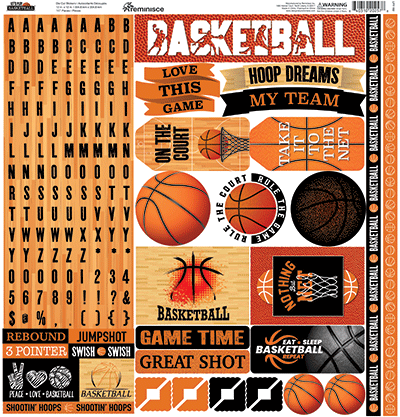 Let's Play! Basketball: Let's Play! Basketball 12x12 Sticker