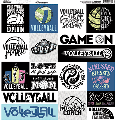 Let's Play! Volleyball: Let's Play! Volleyball 12x12 Sticker