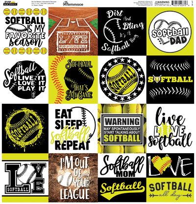 WS Let's Play! Softball: 12x12 Sticker