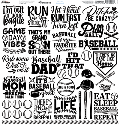 WS Let's Play! Baseball: 12x12 Sticker