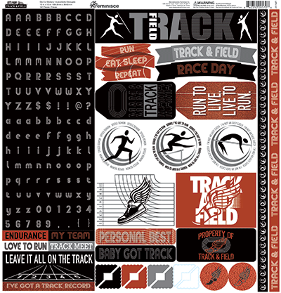 Let's Play! Track and Field: Track and Field 12x12 Sticker