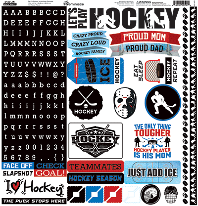 Let's Play! Hockey: Let's Play! Hockey 12x12 Sticker