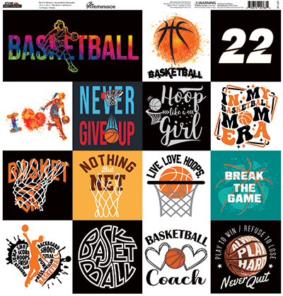 Let's Play! Women's Basketball: 12x12 Sticker
