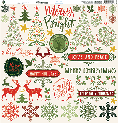 WS Merry and Bright: Merry and Bright 12x12 Sticker