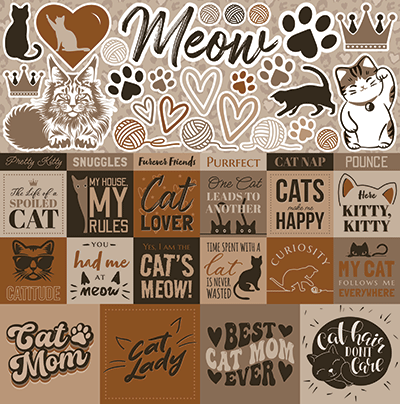 Meow Majesty: Meow Majesty 12x12 Sticker