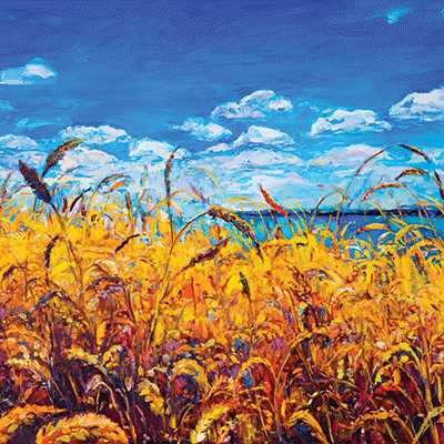 Nature's Reflection: Fields of Red