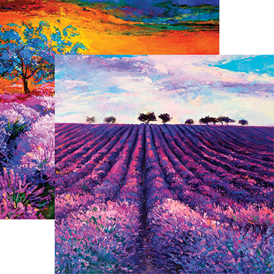 Nature's Reflection: Purple Fields