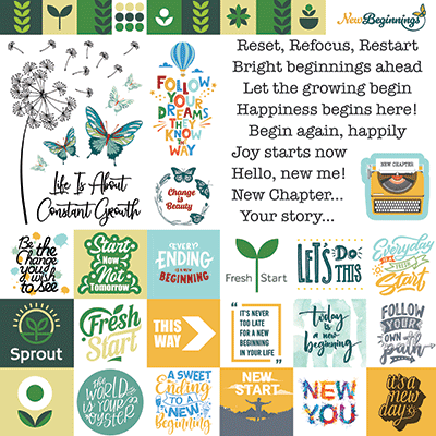 New Beginnings: New Beginnings 12x12 Sticker