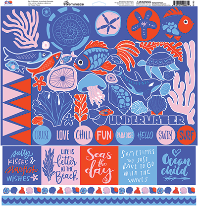 WS Ocean Market: Ocean Water 12x12 Sticker