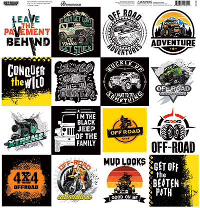 Off Road Adventure: Off Road Adventure 12x12 Sticker