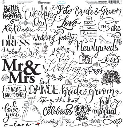 Our Wedding: Our Wedding 12x12 Sticker
