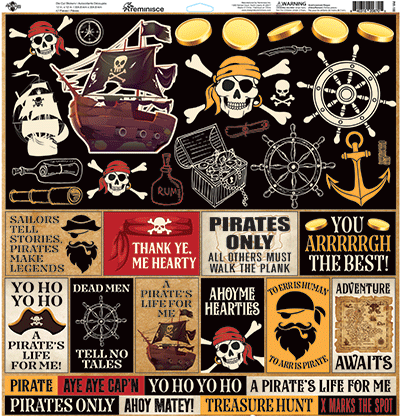 A Pirate's Life for Me: A Pirate's Life for Me 12x12 Sticker