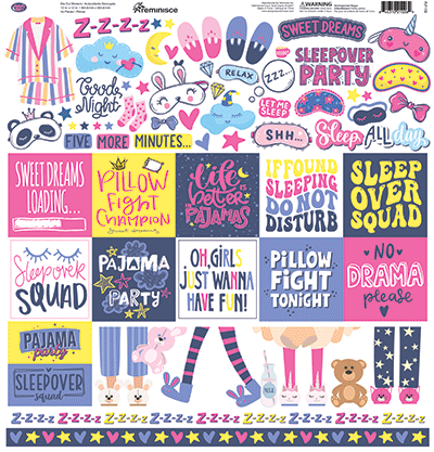 WS Pajama Party: Pajama Party 12x12 Sticker