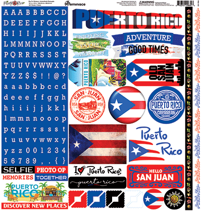 Puerto Rico: Puerto Rico 12x12 Sticker