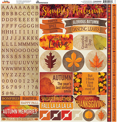 WS Simply Autumn: Simply Autumn 12x12 Sticker