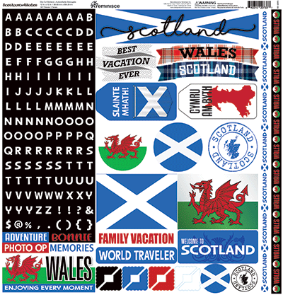 WS Scotland and Wales: Scotland and Wales 12x12 Sticker