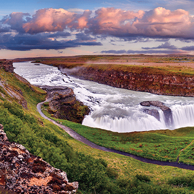 Scandinavia: Gullfoss Waterfall, Iceland