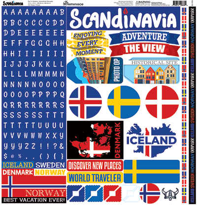 Scandinavia: Scandinavia 12x12 Sticker