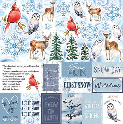 WS Snowfall: Snowfall 12x12 Sticker