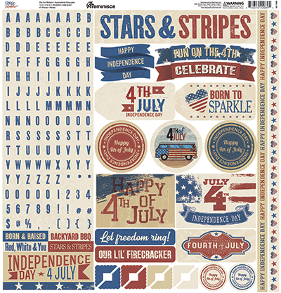 Stars and Stripes: Stars and Stripes 12x12 Sticker