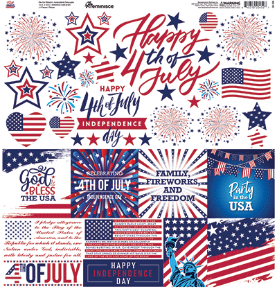 Star Spangled Celebration: Star Spangled Celebration 12x12 Sticker