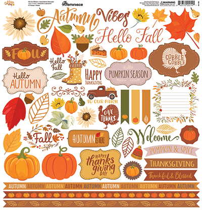 Autumn Vibes: Autumn Vibes 12x12 Sticker