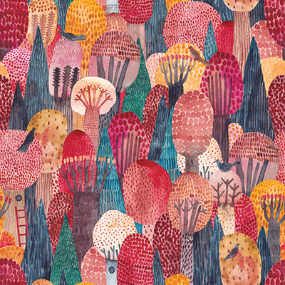 Watercolor Forest: Forest Hills